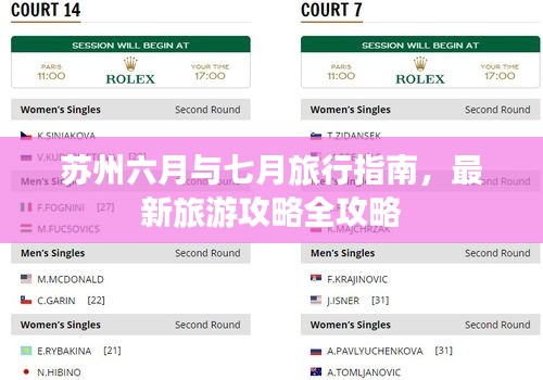 蘇州六月與七月旅行指南,最新旅游攻略全攻略