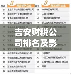 吉安財(cái)稅公司排名及影響力深度解析