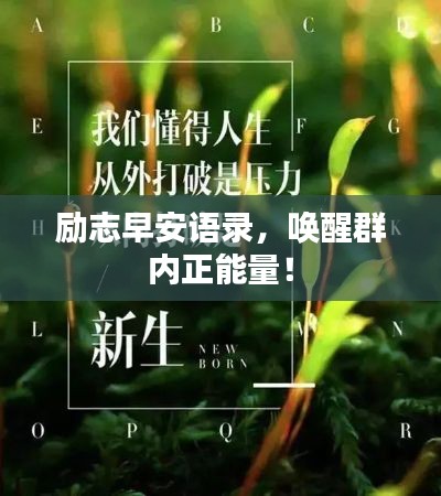 勵志早安語錄,喚醒群內正能量!