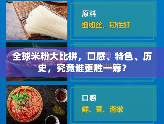 全球米粉大比拼,口感、特色、歷史,究竟誰更勝一籌?