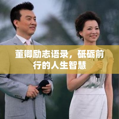 董卿勵志語錄，砥礪前行的人生智慧