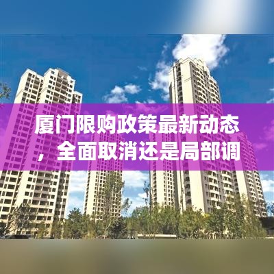 廈門限購政策最新動態，全面取消還是局部調整？最新消息解讀！