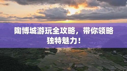 陶博城游玩全攻略,帶你領略獨特魅力!