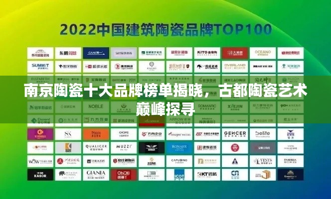 南京陶瓷十大品牌榜單揭曉，古都陶瓷藝術巔峰探尋