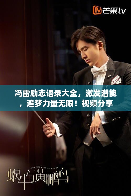 馮雷勵志語錄大全，激發潛能，追夢力量無限！視頻分享