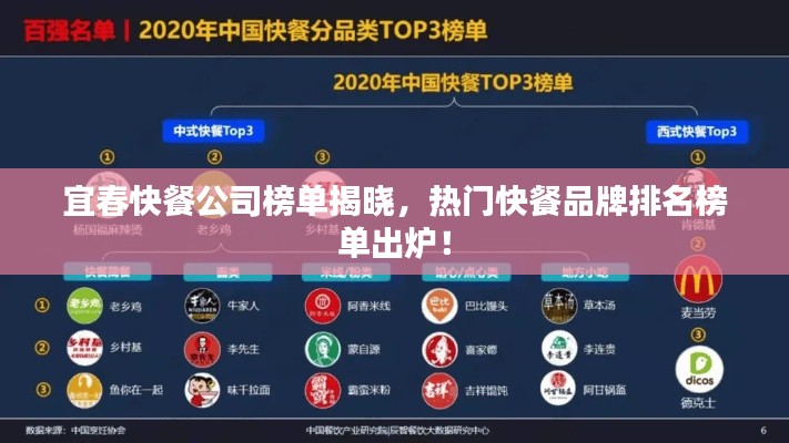 宜春快餐公司榜單揭曉，熱門快餐品牌排名榜單出爐！