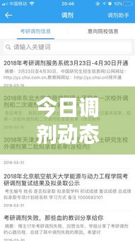 今日調劑動態速遞，最新消息全面解析