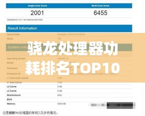 驍龍處理器功耗排名TOP10，性能與能耗比大解析！