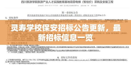 靈壽學校保安招標公告更新,最新招標信息一覽
