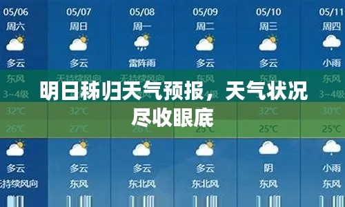 明日秭歸天氣預報，天氣狀況盡收眼底