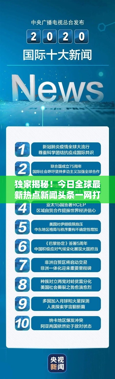 獨家揭秘!今日全球最新熱點新聞頭條一網(wǎng)打盡