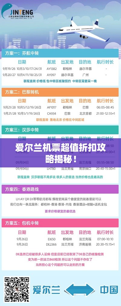 愛爾蘭機票超值折扣攻略揭秘！
