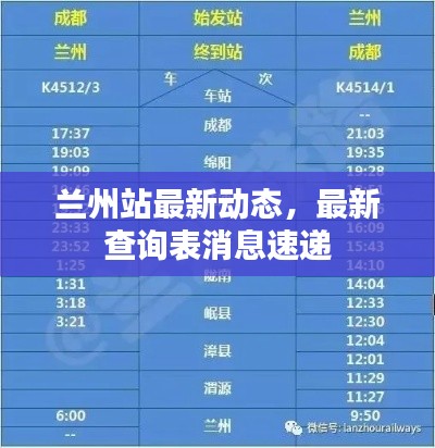 蘭州站最新動態，最新查詢表消息速遞