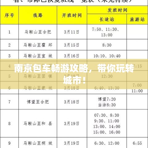 南京包車暢游攻略,帶你玩轉(zhuǎn)城市!