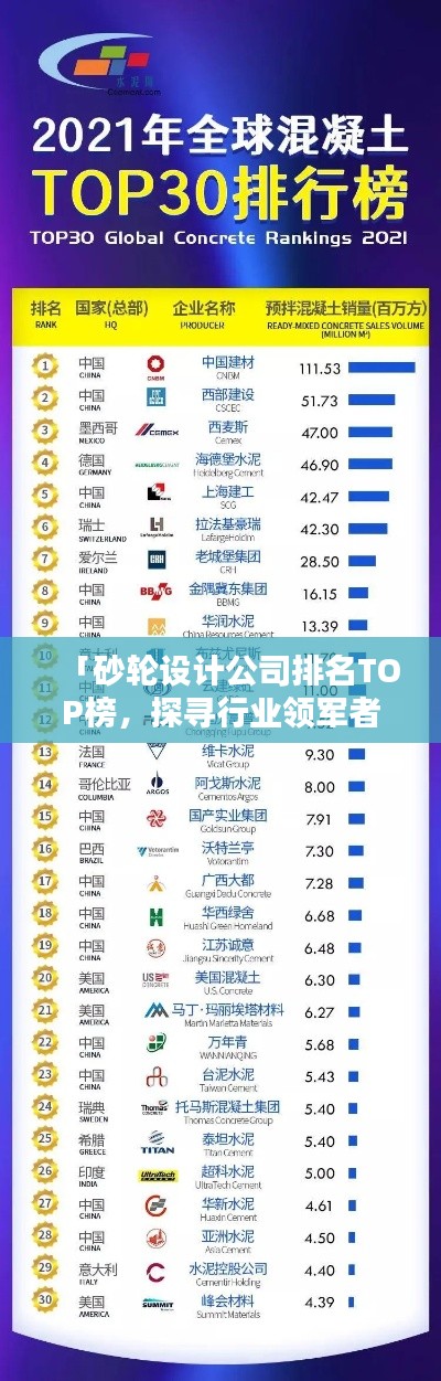 「砂輪設(shè)計(jì)公司排名TOP榜,探尋行業(yè)領(lǐng)軍者」