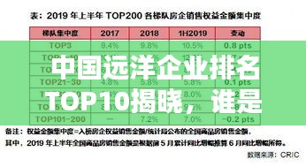中國遠洋企業排名TOP10揭曉,誰是行業巨頭?