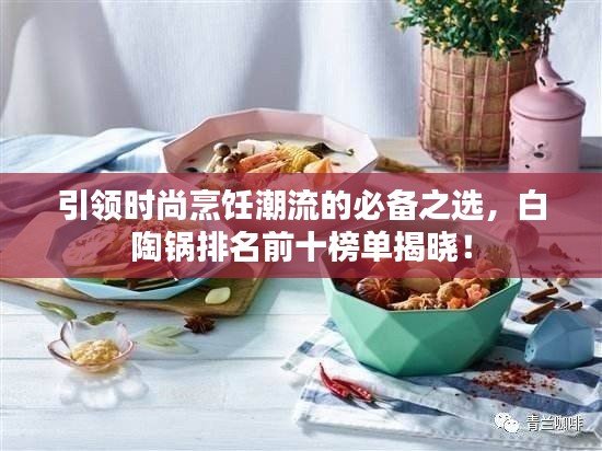 引領時尚烹飪潮流的必備之選,白陶鍋排名前十榜單揭曉!
