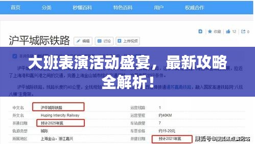 大班表演活動(dòng)盛宴,最新攻略全解析!