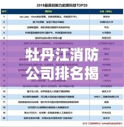 牡丹江消防公司排名揭曉,TOP 10榜單吸引眼球!
