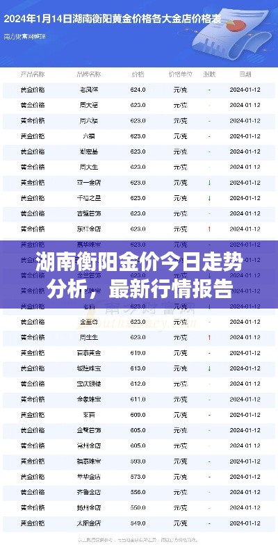湖南衡陽金價今日走勢分析,最新行情報告
