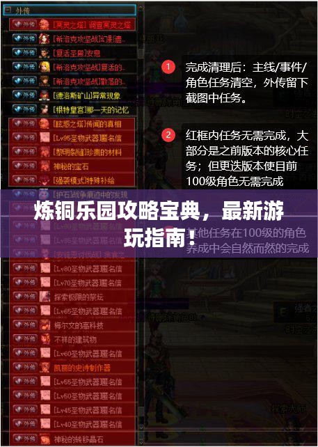 煉銅樂園攻略寶典，最新游玩指南！