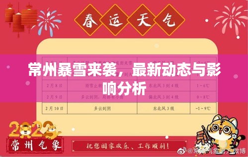 常州暴雪來襲,最新動態與影響分析
