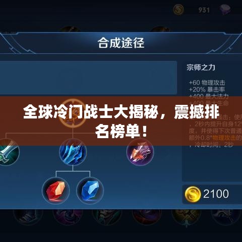 全球冷門戰士大揭秘，震撼排名榜單！