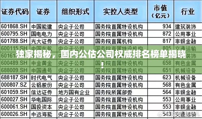 獨(dú)家揭秘，國內(nèi)公估公司權(quán)威排名榜單揭曉！