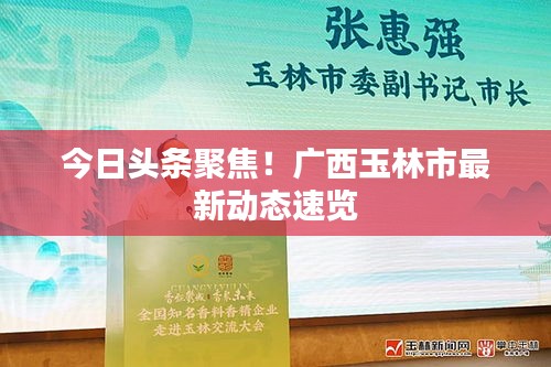 今日頭條聚焦！廣西玉林市最新動態速覽