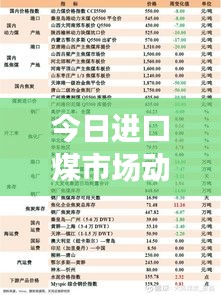今日進口煤市場動態,最新消息新聞速遞
