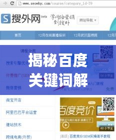 揭秘百度關鍵詞解析shbg,一網打盡所有細節!
