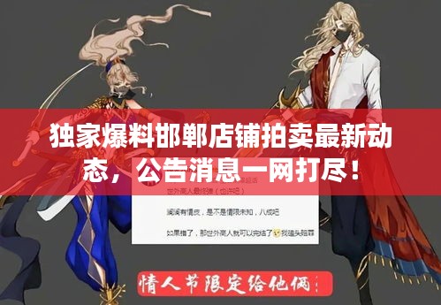 獨家爆料邯鄲店鋪拍賣最新動態,公告消息一網打盡!