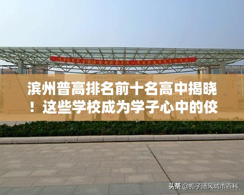 濱州普高排名前十名高中揭曉!這些學校成為學子心中的佼佼者
