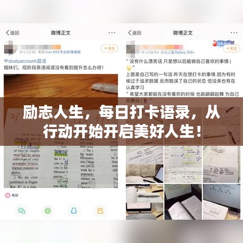 勵(lì)志人生,每日打卡語錄,從行動(dòng)開始開啟美好人生!