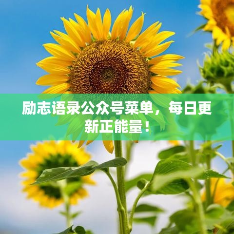 勵志語錄公眾號菜單，每日更新正能量！