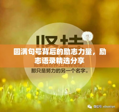 圓滿句號背后的勵志力量,勵志語錄精選分享