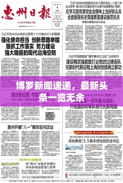 博羅新聞速遞,最新頭條一覽無余
