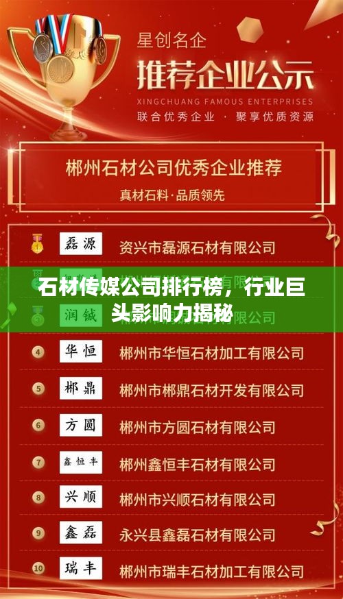 石材傳媒公司排行榜，行業巨頭影響力揭秘