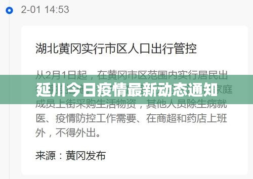 延川今日疫情最新動態通知