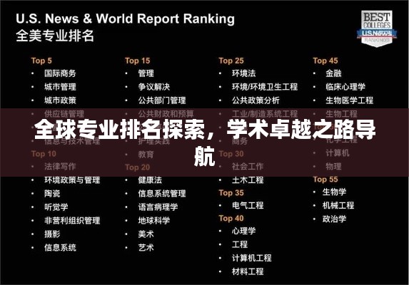 全球專業排名探索，學術卓越之路導航