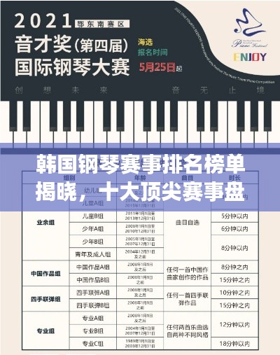 韓國鋼琴賽事排名榜單揭曉,十大頂尖賽事盤點!