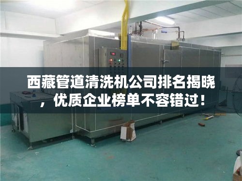 西藏管道清洗機(jī)公司排名揭曉,優(yōu)質(zhì)企業(yè)榜單不容錯(cuò)過!