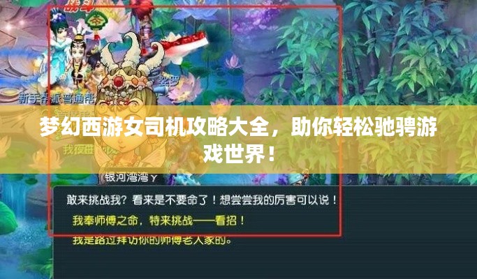 夢幻西游女司機攻略大全,助你輕松馳騁游戲世界!
