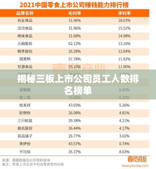 揭秘三板上市公司員工人數排名榜單