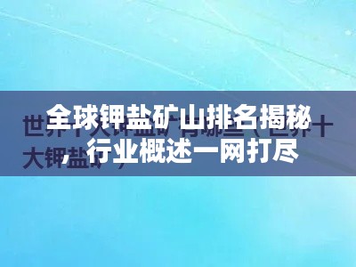 全球鉀鹽礦山排名揭秘,行業(yè)概述一網(wǎng)打盡