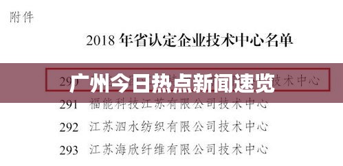 廣州今日熱點新聞速覽