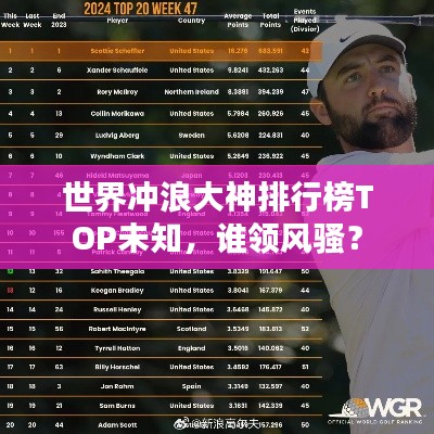 世界沖浪大神排行榜TOP未知,誰領風騷?