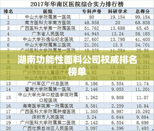 湖南功能性面料公司權威排名榜單