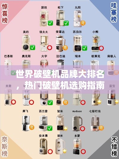 世界破壁機(jī)品牌大排名,熱門破壁機(jī)選購(gòu)指南