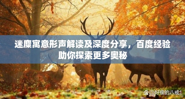 迷麋寓意形聲解讀及深度分享,百度經(jīng)驗(yàn)助你探索更多奧秘